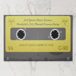 Bloc De Hojas Fiesta de cena de cassette de música retro persona