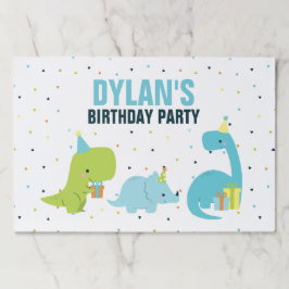 Bloc De Hojas Fiesta de cumpleaños de niños con temas de dinosau