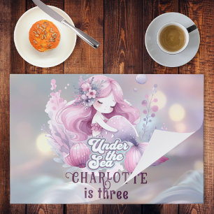 Bloc De Hojas Fiesta de cumpleaños de sirena mágica para niños