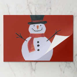 Bloc De Hojas Fiesta Snowman con sombreros de mayor altura