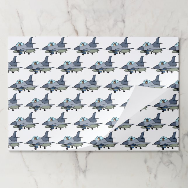 Bloc De Hojas Fighter Jet Military Paper Placemats (Plegada)