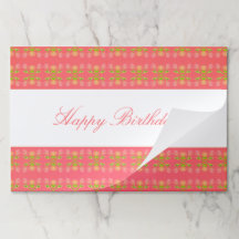 Floral Rosa Con Placemáticas De Papel De Coral