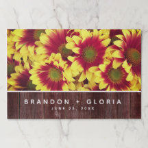 Flores de otoño rusticas en Boda de vallas