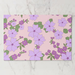 Bloc De Hojas Flores Púrpura, Patrón Floral, Patrón De Flores