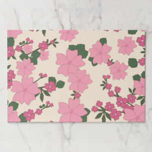 Bloc De Hojas Flores Rosa, Patrón Floral, Patrón De Flores