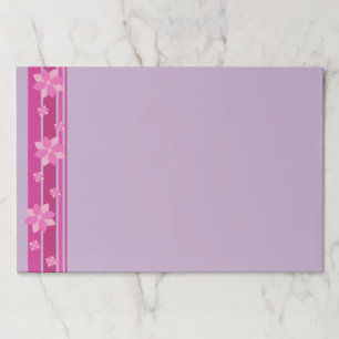 Bloc De Hojas Flores rosas