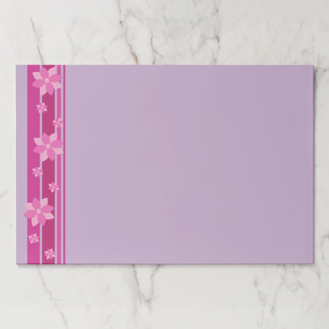 Bloc De Hojas Flores rosas (Anverso)