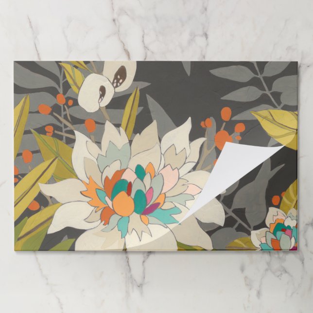 Bloc De Hojas Flores tropicales de contraluz (Plegada)