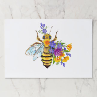 Bloc De Hojas Flower bee with wild plants