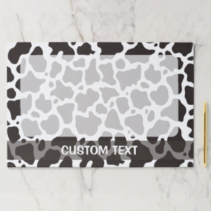 Bloc De Hojas Fondo del patrón de vaca