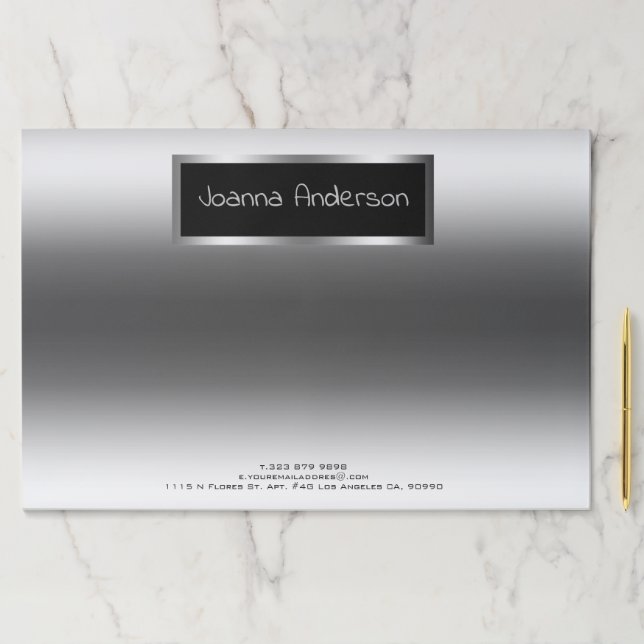 Bloc De Hojas Fondo plateado (In situ)