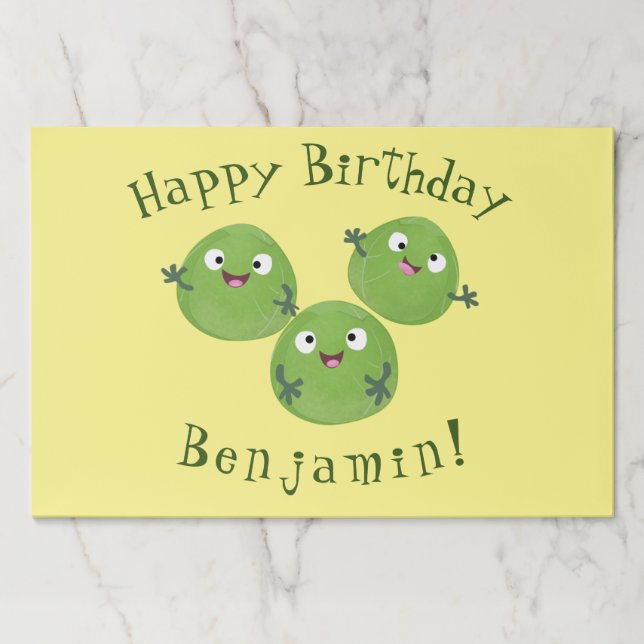 Bloc De Hojas Funny Brussels brota personalizado de verduras (Anverso)