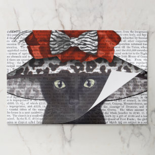 Bloc De Hojas Gato negro con fabuloso Gorra