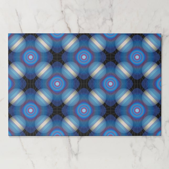 Bloc De Hojas Geométrica de la espaciadora azul (Anverso)