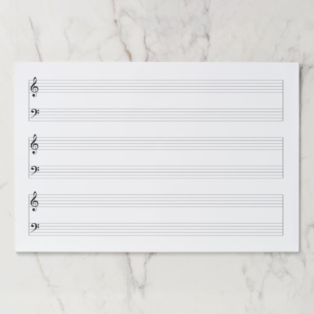 Bloc De Hojas Gigante 12"x18" Gran música de piano de gran nivel (Anverso)