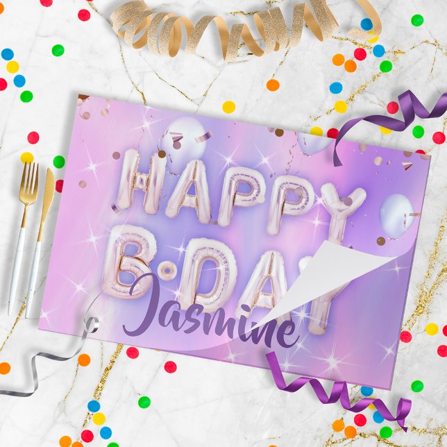 Bloc De Hojas Glam Trendy Balloons Birday Paper Placemat (Subido por el creador)