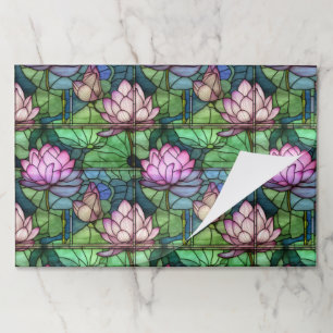 Bloc De Hojas Glass Stained Lotus Tearaway Place Mat
