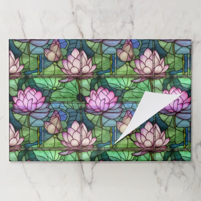 Bloc De Hojas Glass Stained Lotus Tearaway Place Mat (Plegada)