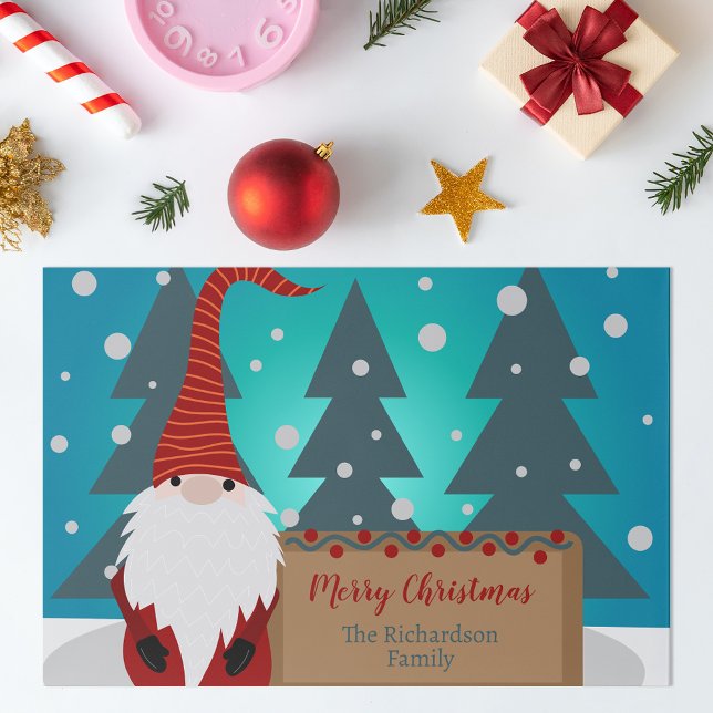 Bloc De Hojas Gnome Snowy Navidades de la escena de invierno Pla (Subido por el creador)