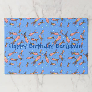 Bloc De Hojas Graciosa escuela de calamares con personalizado de