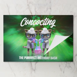 Bloc De Hojas Graciosos científicos de gatos mal pensados Cumple