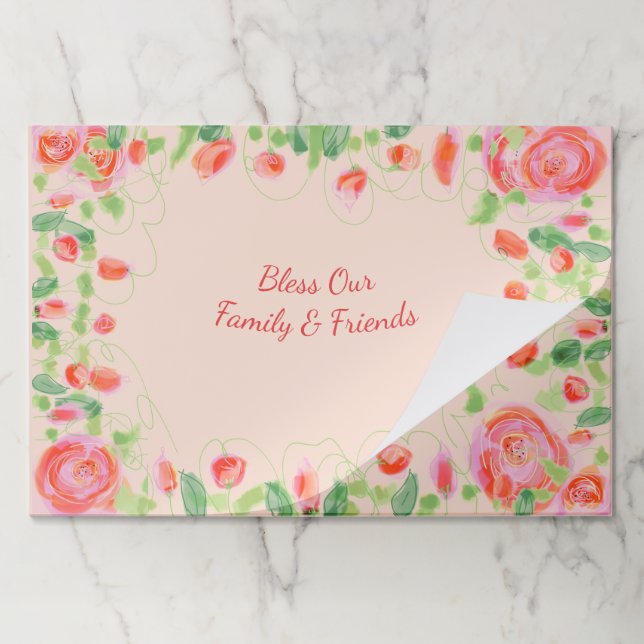 Bloc De Hojas Gran Placemat de desagüe 25 Pieza Almohadilla de p (Plegada)