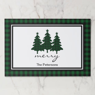 Bloc De Hojas Green Buffalo Check Pine Trees