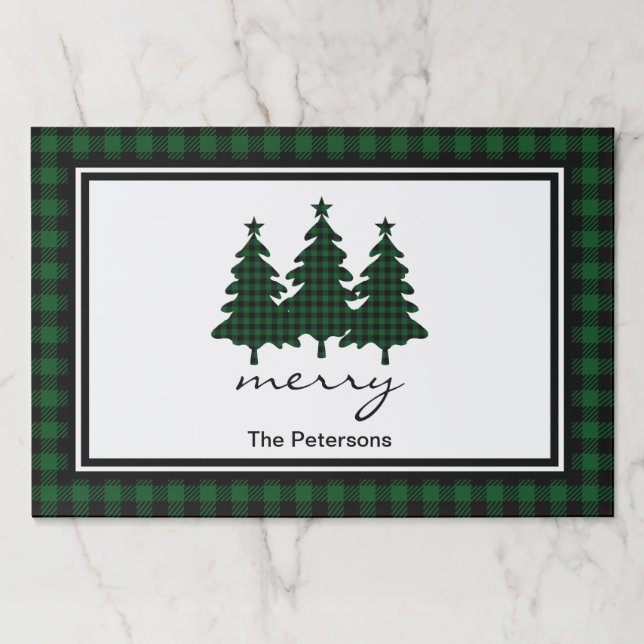 Bloc De Hojas Green Buffalo Check Pine Trees (Anverso)