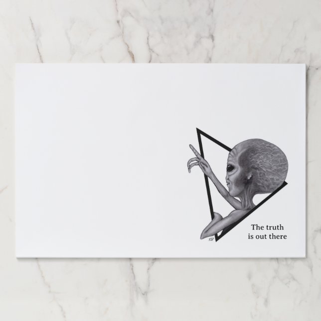 Bloc De Hojas Grey Alien, la verdad está ahí fuera (Anverso)