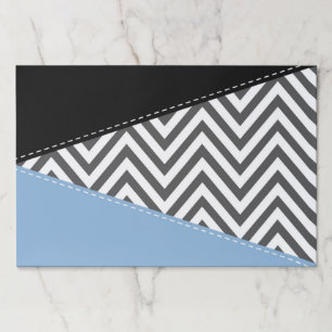 Bloc De Hojas Gris Zigzag, Gris Chevron, Zigzag Pattern, Azul