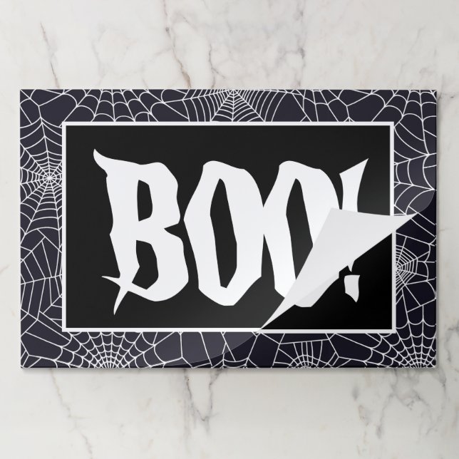 Bloc De Hojas ¡Halloween BOO! Placemat de papel (Plegada)