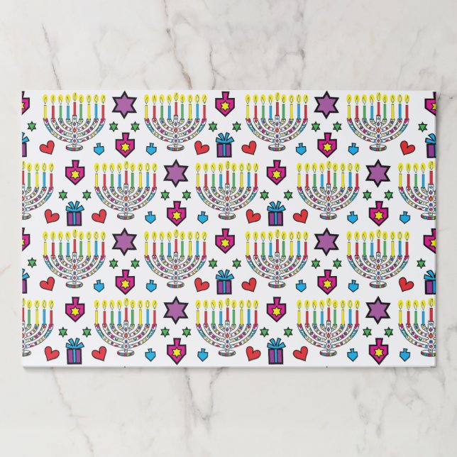 Bloc De Hojas Hanukiah Fiesta Time Hanukkah Menorah (Anverso)