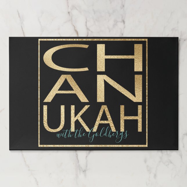 Bloc De Hojas Hanukkah Chanukah Caja de oro Papel lacrimógeno Pl (Anverso)