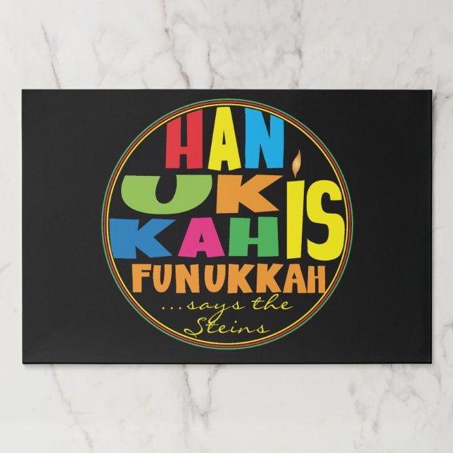 Bloc De Hojas Hanukkah Tearaway Placemat Pad/HanukkahIsFunukkah (Anverso)