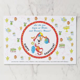 Bloc De Hojas Hanukkah Tearaway Placemat Pad/"Look & Find Game"