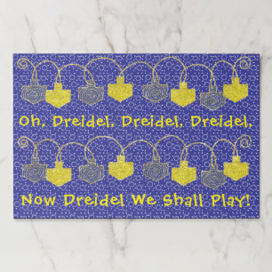 Bloc De Hojas Hanukkah Tearaway Placemat Pad/Oh Dreidel Play