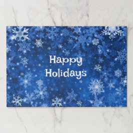Bloc De Hojas Happy Holidays Snow Snow Paper Placemats 25 por Pa