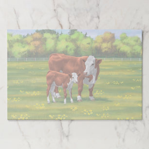 Bloc De Hojas Hereford Vaca y ternera en la pastelería de verano