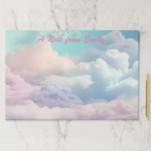 Bloc De Hojas Hermosa nube de algodón pastel (In situ)