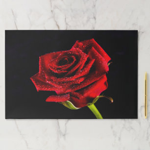 Bloc De Hojas Hermosa rosa roja