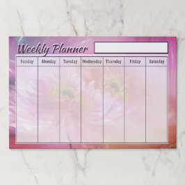 Bloc De Hojas Hojas planetarias Floral Weekly Papel Pad