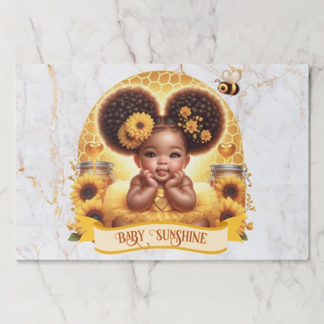 Bloc De Hojas Honeycomb & Sunflowers Cuta Afo Puff Baby Girl (Anverso)