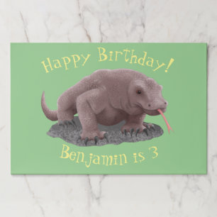 Bloc De Hojas Ilustracion de dragón de Komodo