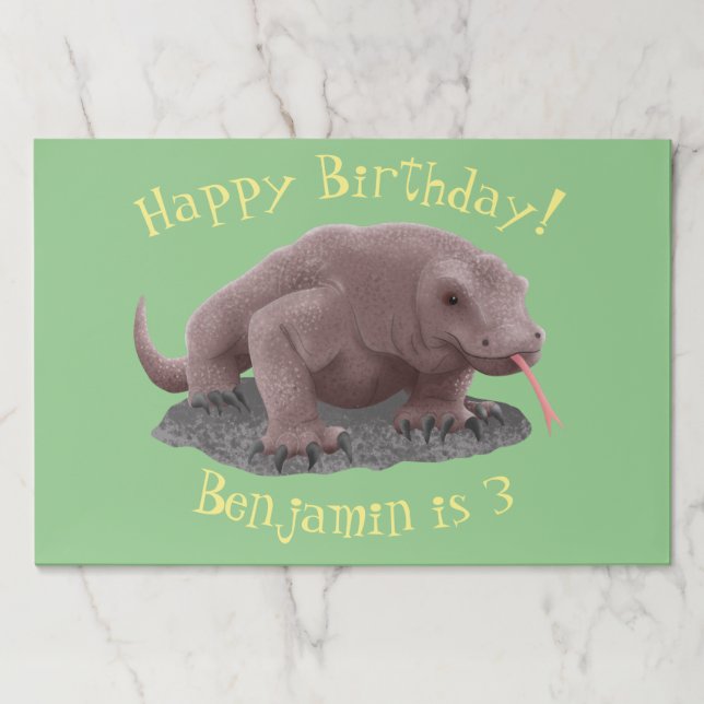 Bloc De Hojas Ilustracion de dragón de Komodo (Anverso)