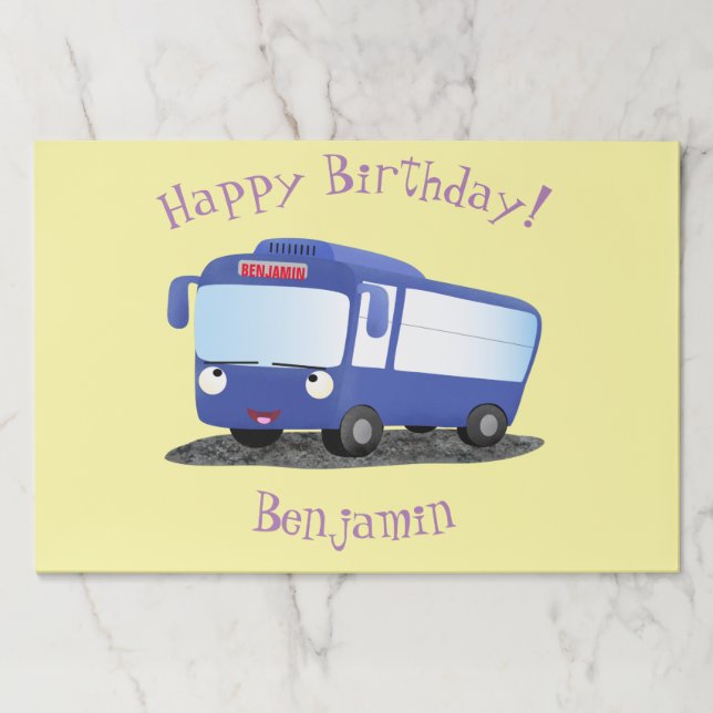 Bloc De Hojas Ilustracion de personalizado de autobús moderno az (Anverso)