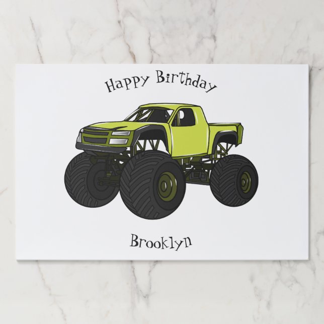 Bloc De Hojas Ilustracion de personalizado de camión de monstruo (Anverso)