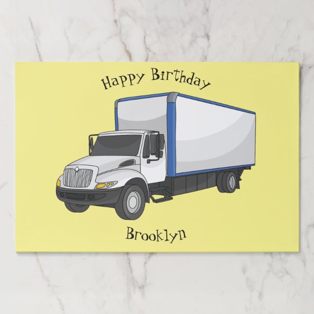 Bloc De Hojas Ilustracion de personalizado de camiones de cajas (Anverso)