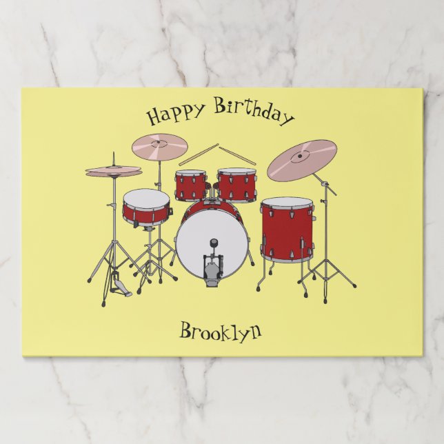 Bloc De Hojas Ilustracion de personalizado de kit de tambor (Anverso)