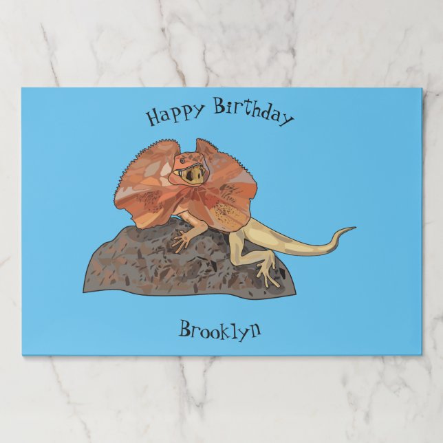 Bloc De Hojas Ilustracion de personalizado de lagarto de cuello  (Anverso)