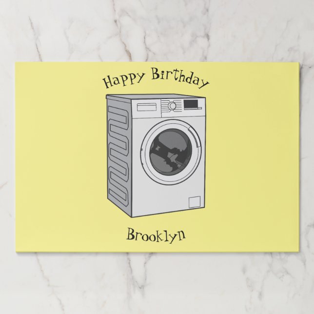 Bloc De Hojas Ilustracion de personalizado de lavadora (Anverso)